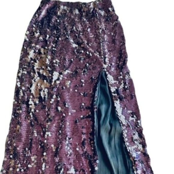 Free People Dresses & Skirts - FREE PEOPLE Bright Star Lilac Purple Sequin Skirt Size 10 NWOT